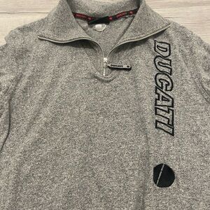 Ducati Gray Quarter-Zip Pullover by ASICS